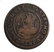 4 Maravedis - Felipe V Barcelona, Spain, 1718-1720 reverse image