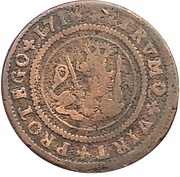 4 Maravedis - Felipe V Valencia, Spain, 1718-1720 reverse image