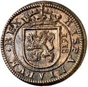 8 Maravedis - Felipe III Segovia,milled, Spain, 1600-1620 reverse image
