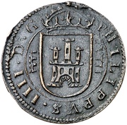 8 Maravedis - Felipe IV Segovia,milled obverse image