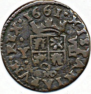 8 Maravedis - Felipe IV, Spain, 1660-1664 reverse image
