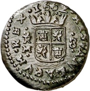 8 Maravedis - Felipe IV billon, Spain, 1661-1664 reverse image