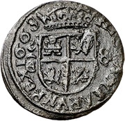 8 Maravedis - Felipe IV Coruna, Spain, 1661-1664 reverse image