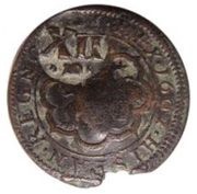 12 Maravedis - Felipe IV countermark, Spain, 1636 reverse image
