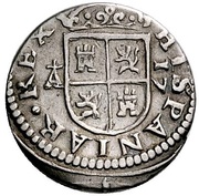 ½ Real - Felipe IV Segovia,portrait, Spain, 1631-1632 reverse image