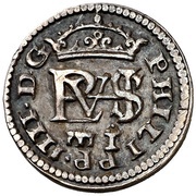 ½ Real - Felipe IV Segovia,shield obverse image