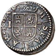 ½ Real - Felipe IV Segovia,shield, Spain, 1651 reverse image