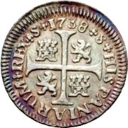 ½ Real - Felipe V 2nd type, Spain, 1730-1746 reverse image