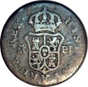 ½ Real - Carlos III portrait, Spain, 1772-1788 reverse image