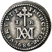 1 Real "Maria" - Carlos II milled, Spain, 1686-1687 reverse image