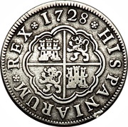 1 Real - Felipe V Segovia, Spain, 1717-1729 reverse image