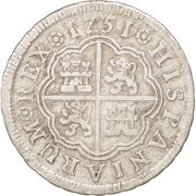 1 Real - Fernando VI, Spain, 1746-1759 reverse image