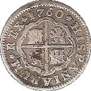 1 Real - Carlos III 1st type, Spain, 1759-1771 reverse image