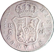 1 Real - Fernando VII, Spain, 1811-1833 reverse image