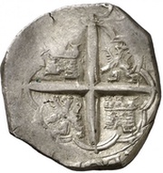 2 Reales - Felipe II Valladolid, Spain, 1566-1598 reverse image