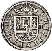 2 Reales - Felipe III large flan obverse image