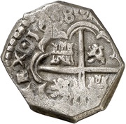 2 Reales - Felipe IV arms, Spain, 1621-1657 reverse image