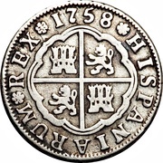 2 Reales - Fernando VI, Spain, 1754-1759 reverse image