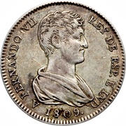 2 Reales - Fernando VII Valencia obverse image