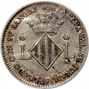 2 Reales - Fernando VII Valencia, Spain, 1809 reverse image