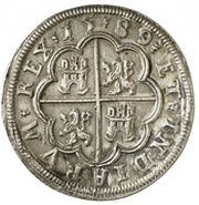 4 Reales - Felipe II Segovia, Spain, 1566-1598 reverse image