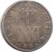 4 Reales "Maria" Segovia - Carlos II milled, Spain, 1687-1691 reverse image