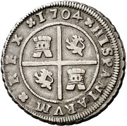 4 Reales - Felipe V Seville, Spain, 1704-1705 reverse image
