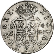 4 Reales - Fernando VII Majorca, Spain, 1812-1813 reverse image