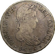 4 Reales - Fernando VII 2nd portrait obverse image