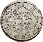 8 Reales - Felipe III Segovia, Spain, 1607-1621 reverse image