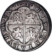 8 Reales - Felipe IV Segovia,VIII, Spain, 1621-1659 reverse image