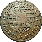 80 Reis - João Prince Countermarked over "XL Réis, José I, Angola, 1809 reverse image