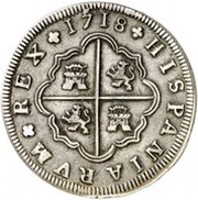 8 Reales - Felipe V Seville, Spain, 1718 reverse image