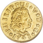 ½ Escudo - Felipe V obverse image