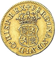 ½ Escudo - Fernando VI Madrid obverse image