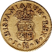 ½ Escudo - Fernando VI Madrid,1st type reverse image