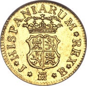 ½ Escudo - Fernando VI Madrid,2nd type reverse image