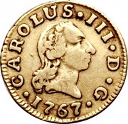 ½ Escudo - Carlos III 1st type obverse image