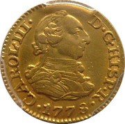 ½ Escudo - Carlos III 2nd type obverse image