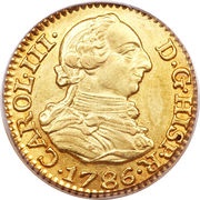 ½ Escudo - Carlos III 3rd type obverse image
