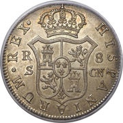 8 Reales - Fernando VII Seville,1st portrait, Spain, 1808-1809 reverse image