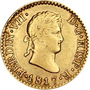 ½ Escudo - Fernando VII obverse image