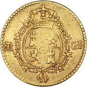 ½ Escudo - Fernando VII, Spain, 1817 reverse image