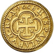 1 Escudo - Felipe III milled, Spain, 1607-1608 reverse image