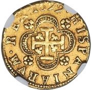 1 Escudo - Carlos II milled, Spain, 1699 reverse image