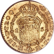1 Escudo - Carlos IV, Spain, 1788-1807 reverse image