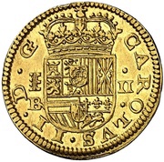 2 Escudos - Carlos II milled obverse image