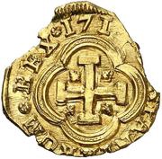 2 Escudos - Felipe V Madrid, Spain, 1711-1713 reverse image