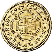 2 Escudos - Felipe V Madrid, Spain, 1719-1725 reverse image