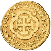2 Escudos - Felipe V Seville, Spain, 1720-1726 reverse image